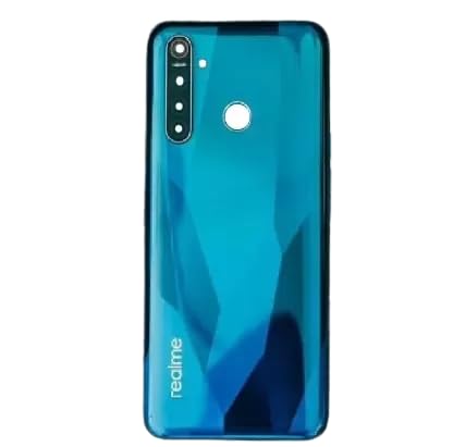Image of INCREDIBLEINDIA Back Panel Full Housing Body Panel Back Door Panel Compatible for Realme 5 Pro (RMX1971) : with Midle Ring, Side Key Camera Glass Lens : (Green)