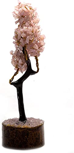 Wonder Care WC Rose Quartz Crystal Tree for Positive Energy Home Decorations and Healing with M-Seal & Golden Wire - Image 2