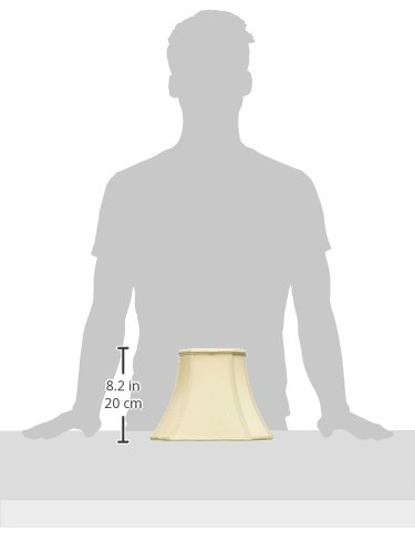 Image of Royal Designs Rectangle Bell w Cut Corners Designer Lamp Shade, Beige, (4.5 x 5.5) x (7.5 x 10) x 8