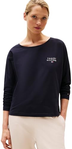 Tommy Hilfiger Damen Langarmshirt Basic, Blau (Desert Sky), M