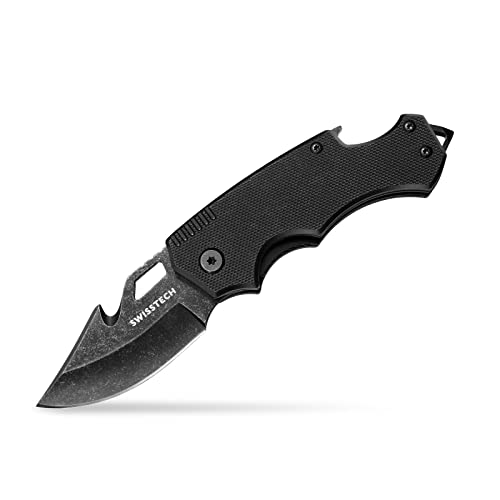 Swiss+Tech Pocket Folding Knife, Multi tool Tactical Knife with G10 Handle, Good for Outdoor, Survival, Hunting and Camping