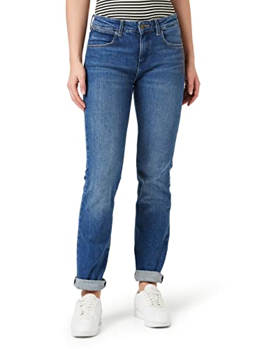 Wrangler Straight Jeans, Blu (Airblue), 26W / 32L...