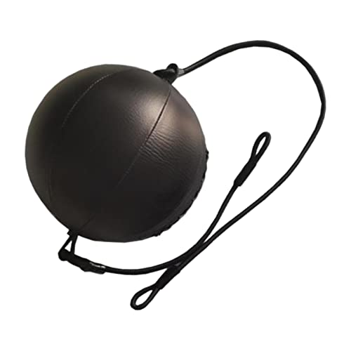 harayaa Boxing Speed Ball Double End Punching Bag Adjustable Reaction PU Material Workout Exercise Equipment Suitable for Kids Adults Home Gym, Black