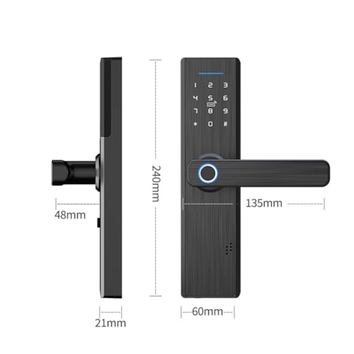 Tuya WiFi com impressão digital inteligente fechadura de porta com senha de bloqueio de cartão IC Fe