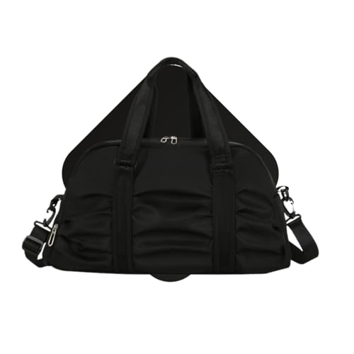 Bolsa Esportiva Fitness Academia Impermeável Com Pompom (PRETO)