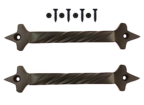 Image of Mix&Match Cast Iron Twisted Handle - 6 Inch Balck Matt Finish | Rope Style Cabinet, Wardrobe, Cupboard & Furniture Door Handle | Pack of 6 Pcs with Screws