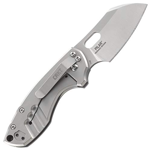 Crkt Pilar Edc Folding Pocket Knife: Compact Everyday Carry, Satin Blade With Finger Choil, Thumb Slot Open, Frame Lock Stainless Handle, Reversible Pocket Clip 5311 #TOP1