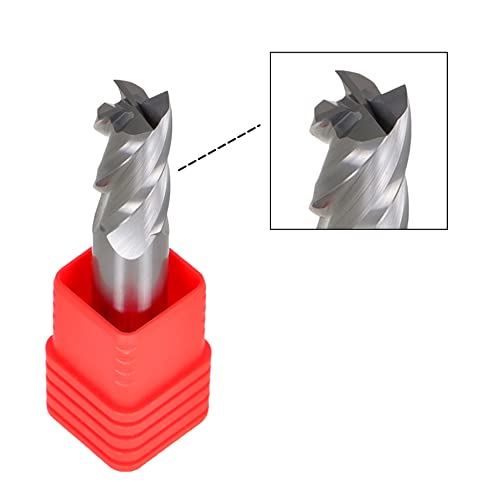 Image of kimllier 5 /8 Inch 4 Flute Helix Carbide Square End Mill 30 Degree Helix Angle Fit for Aluminum Cut Non-Ferrous Metal Upcut CNC Spiral Router Bit