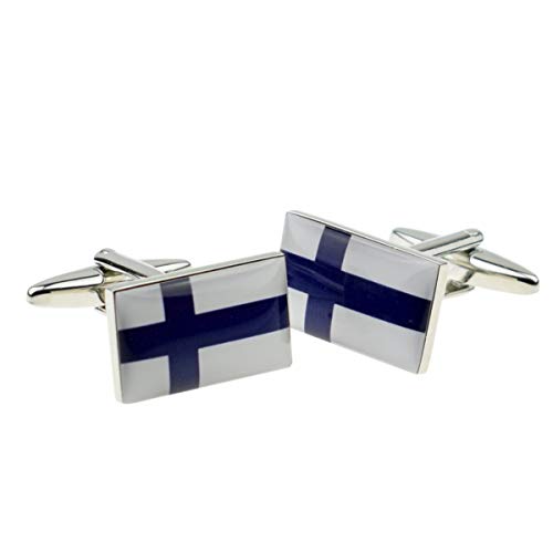 Mancuernillas Hombre Bandera Finlandia Talla Única
