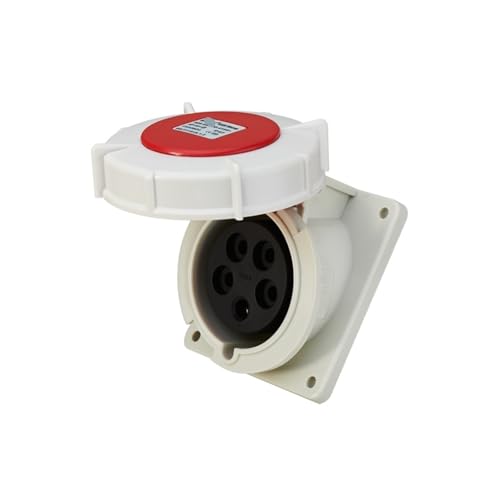 Toma oblicuo industrial TYP3724 de 32A y 5 polos con protección estanca IP67 4