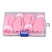 Homairate Cat Foot Covers, 4pcs Soft Bottom Hole Skid Scratch Prevention Cat Boots for Bathroom for Pet Hospitals (Pink)