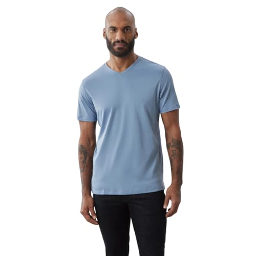 Image of Robert Barakett V Neck Short Sleeve Pima Cotton Casual Solid Mens T Shirt