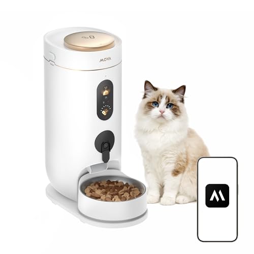 MOVA NutriPal 10 Ultra-Futterautomat mit separatem 7-Tage-Futterbeh&auml;lter, 1080P HD-Weitwinkelkamera, 4 Futter-Modi, 4,2"-Echtzeit-Statusanzeige, 4L-Kapazit&auml;t f&uuml;r 20+ Tage, f&uuml;r Trockenfutter bis 12mm