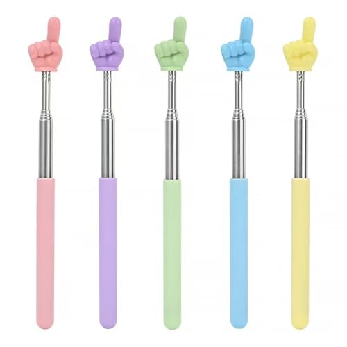 Pointer Finger Stick,Teacher Pointer Stick,Finger Pointer Stick,Classroom Pointers for Teachers, Pointer Finger Multiple Colors 1 Set of 5