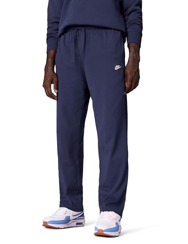 Nike Pantalones De Punto con Dobladillo Abierto para Hombre Sportswear Club, Obsidian/White, FQ4332-451, S