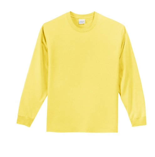 Port & Company Youth Long Sleeve Essential T-Shirt>XS Yellow PC61YLS