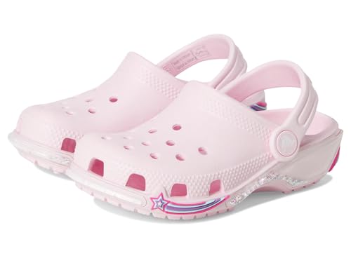 Crocs Classic Star Sparkle Shaker Clog T, Zuecos Unisex niños, Leche Rosa, 25/26 EU