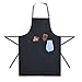 ANSBOCH Delantal Cocina Denim Delantales de Cocina con Bolsillos Ajustable Delantal Masterchef Personalizado para Hombre Mujer
