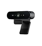 Logitech Brio Webcam 4K, Appel vidéo Ultra 4K HD, Micro antibruit, Correction Automatique de la lumière, Large Champ de Vision, Fonctionne avec Microsoft Teams, Zoom, Google Voice, PC/Mac/Ordinateur
