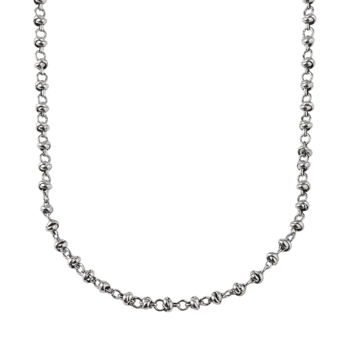 Image of THE MEN THING Chain for Men, Luxury Pure Titanium Steel Chain | Silver Stainless Steel Chain | Necklace Jewellery for Men & Boys