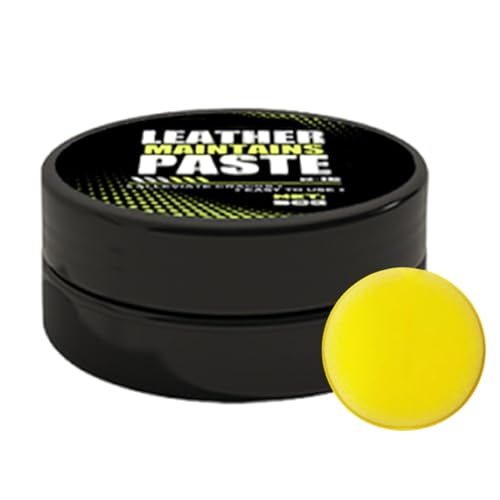 Crema Hidratante Para | Bálsamo Para Reparación Y Coloración De | Pasta De Limpieza 50g Con Esponja Duradera Para Renovación De Asientos De Sofá E Interior De