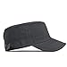 Military Hat for Men Army Hats Unique Design Cadet Cap Adjustable (Cotton, Sport-Black)