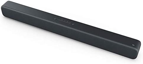 Vinklet view of MI Soundbar showing top controls