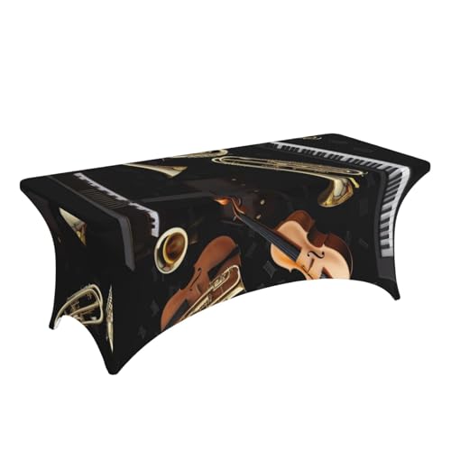 Nappe instruments de musique lavable et infroissable pour table extensible - 4