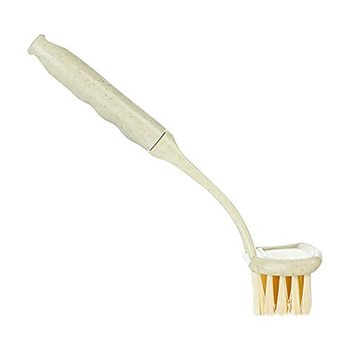 hefeibiaoduanjia Long Handle Cleaning Brush Dish Bowl Pot Washing Scrubber Kitchen Clean Tool Stain Cleaning Brush Dishwashing Brush Yellow