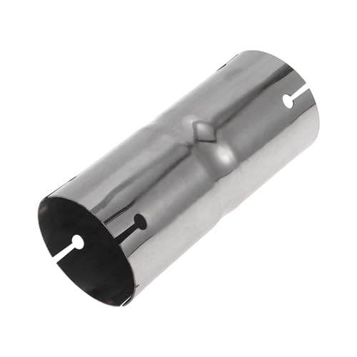 Motoforti Tubo Recto T304 Para Silenciador De Coche Tubo Recto Tubería 6 Pulgadas Longitud Doble Cabeza Plana Y Ranura Central Superficie Pulida Color Plateado