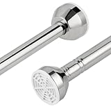 Roamall 突っ張り棒 伸縮幅45cm-128cm 強力 ステンレス鋼製 つっぱり棒 耐荷重20kg-7kg ツッパリ棒 落ちない クローゼット収納 隙間収納 防錆 防水 カビ対策