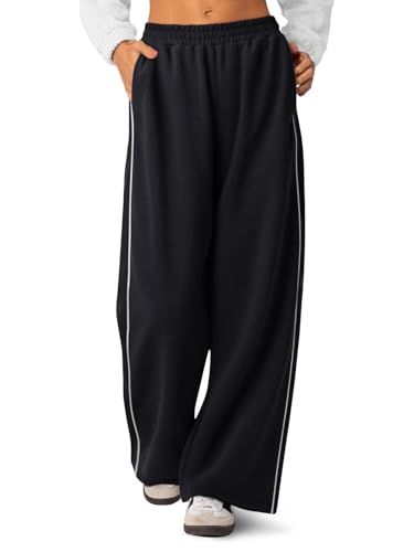 NIMIN Womens Wide Leg Sweatpants High Waisted Baggy Lounge Sweat Pants Teen Girls 2025 Fashion Workout Pant with Pockets2