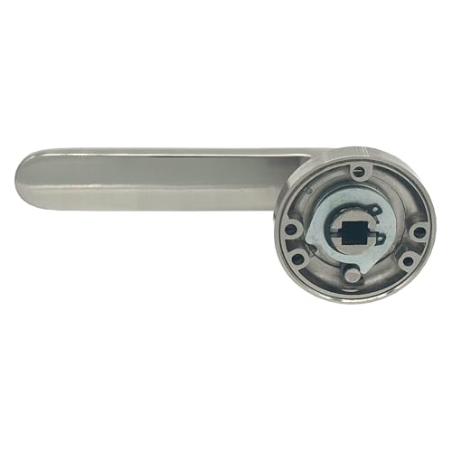 Micel - 01011 - Handle Set including Rosette (50 mm) and Flat Handle, Satin Nickel Finish, Silver, 126 x 50 x 48 mm - Image 2