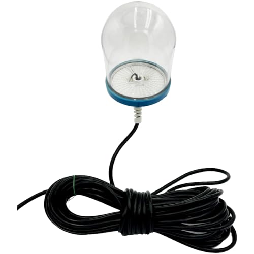 Hydro Glow Sea Floor Dock Light- 50 ft Waterproof Cord, Bright LED Blue Glow, Perfect for Night Fishing, Piers & Waterfronts (Blue, SF100)