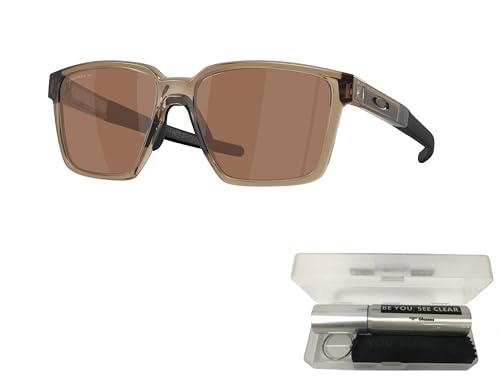 Oakley OO9430 Sunglasses Bundle: OO 9430 ACTUATOR SQ 943004 Brown Smoke/Prizm Tungsten Polar Policarbonate Polarized and Eyewear Cleaning Kit2