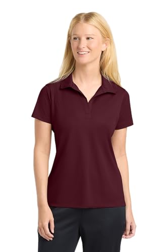 SPORT-TEK Women's Micropique Sport-Wick Polo | Ladies Short Sleeve Collared Shirt, Lightweight Top...