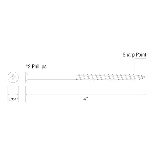 grip-rite ptn4s1 pg10 polymer coated 10 x 4 coarse thread deck screw gray 1lb box