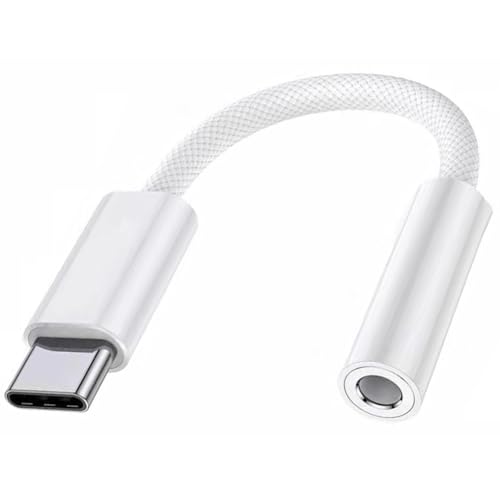 [MFi Certified] USB C to 3.5 mm Headphone Jack Adapter Cable for iPhone 15, USB C to Aux Audio Braided Cord Compatible with iPad Pro, MacBook Pro, Samsung Galaxy S23, Google Pixel 7/6, etc