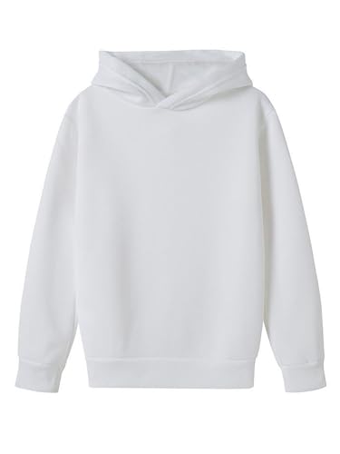 YEAHDOR Boys Girls Fleece Long Sleeve Hooded Sweatshirts Solid Casual Outdoor Pullover Hoodies for Kids