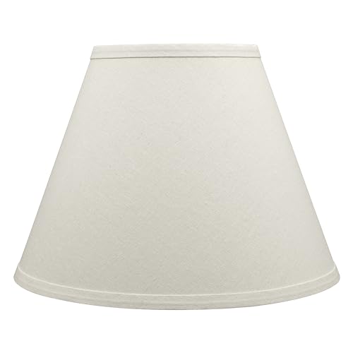 Image of Aspen Creative 32637A Transitional Empire Shape Spider Construction Lamp Shade in White, 6 inch Top x 12 inch Bottom x 9 inch Slant Height