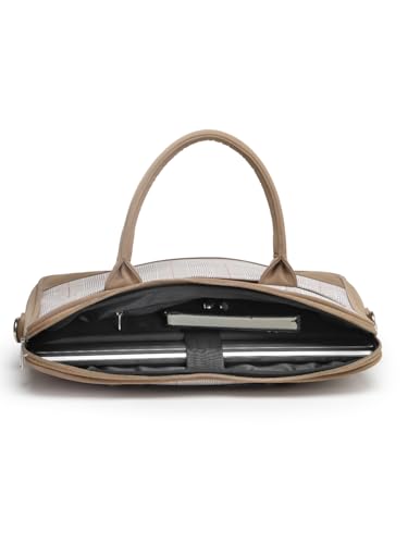 Image of Thomas Scott Men Checked PU Laptop Bag