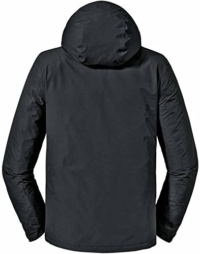 Schöffel Herren Jacket Gmund M, wind- und wasserdichte Regenjacke, atmungsaktive Outdoor Jacke, Wanderjacke mit verstaubarer Kapuze, black, 54