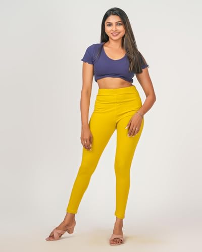 Image of Loveit Womens Solid Viscose Slim Fit Ankle Length Leggings