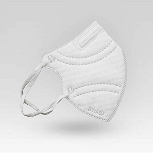Image of SWASA FFP2 Certified Respirator (White, N95 Filter, Pack of 1)