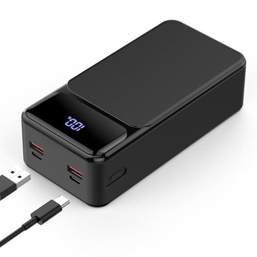 50000mAh Powerbank 22.5W Schnellladung Tragbare Power Bank USB-C mit 4 Ausgängen & 2 Eingängen LED-Display Große Kapazität Externe Akkupack für iPhone, Samsung, iPad etc.