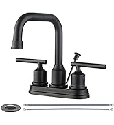 WOWOW Black Bathroom Faucet 2 Handle Bathroom Sink Kenya - View #7