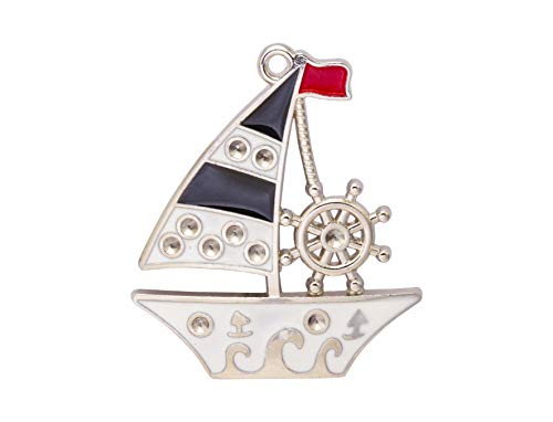 Knighthood Brooch Sailboat Shape Badge Lapel Pin Brooch, Shirt Stud (Multi) (Metal)