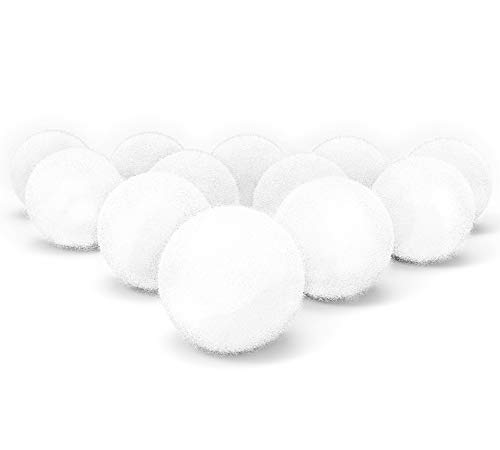 LinsonK 12-Pack Snow Toy Balls for Kids Indoor Outdoor Plays Artificial Snow Toy Ball Fight Game Fake Snow Toy Ball for Throwing Snow Plush Balls for Christmas Decor Safe No Mess No Slush- Large Size