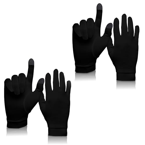 Pure Silk Glove Liners | Soft & Comfortable | Inner Thermal Touchscreen Gloves | Natural Wear...