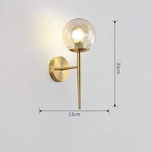 Iluminación de pared para dormitorio en cristal opaco y metal dorado mate 6